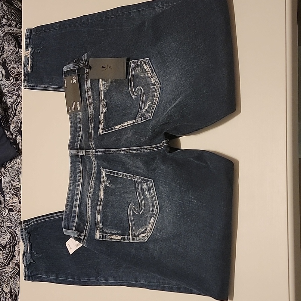 Womens Silver Slim Mid Rise Boyfriend Jeans